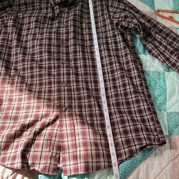 L.L. Bean Shirt Mens S Red Plaid Traditional Fit Button Up Outdoor Gorpcore - Picture 6 of 7